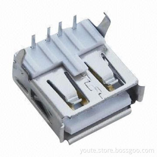 USB Connector, A/F 90 Degrees DIP 2.0, 1,500 Cycles Life Test